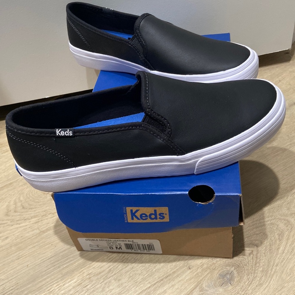 Keds leather slip-ones BRAND NEW NEVER WORN